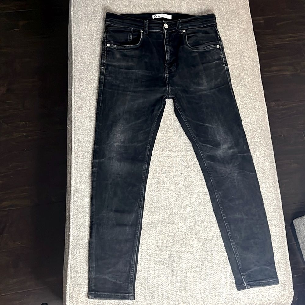 Zara Black High Waisted Skinny Jeans Size 31
